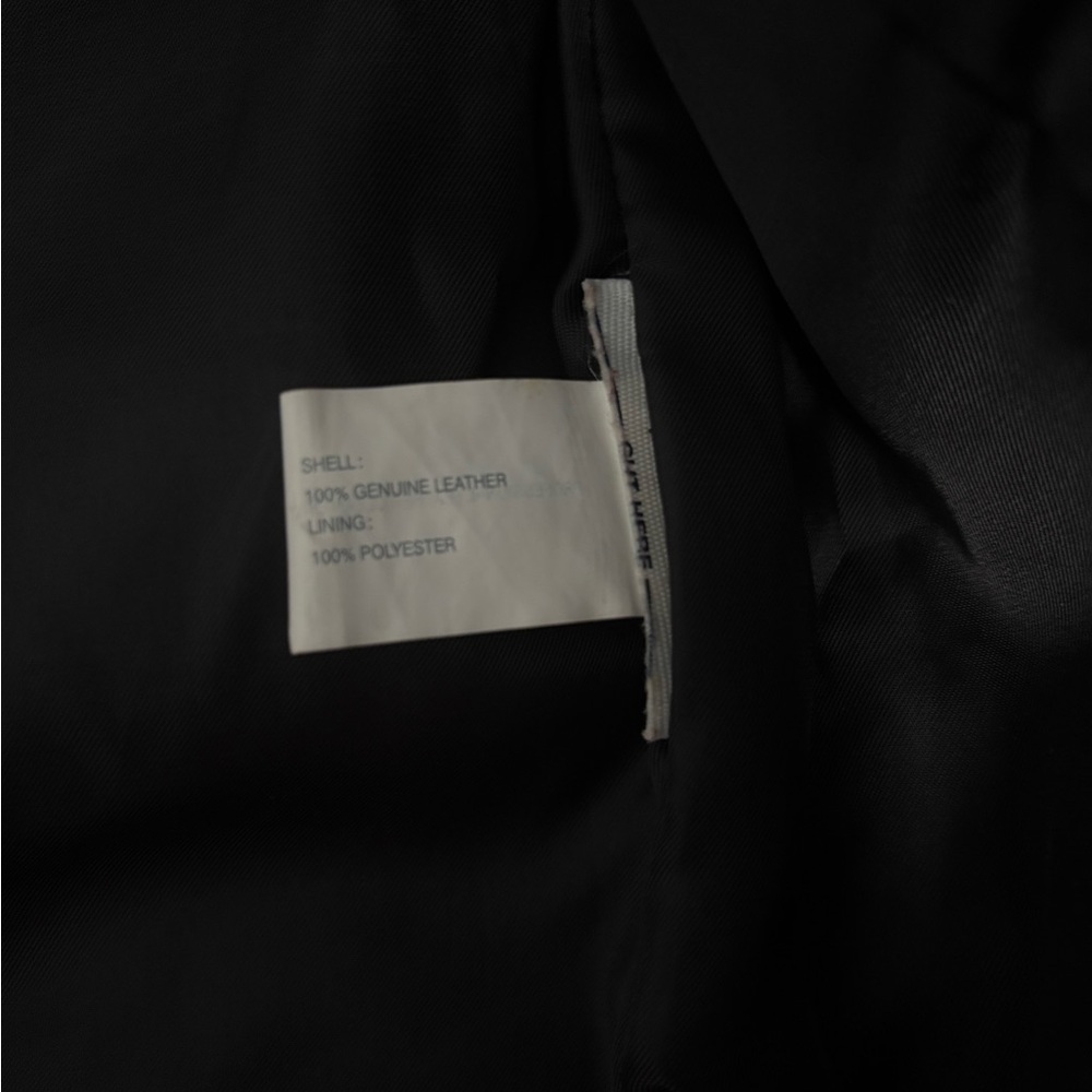 GAP Women's Cropped Leather Jacket Black - Picture 3 of 3
